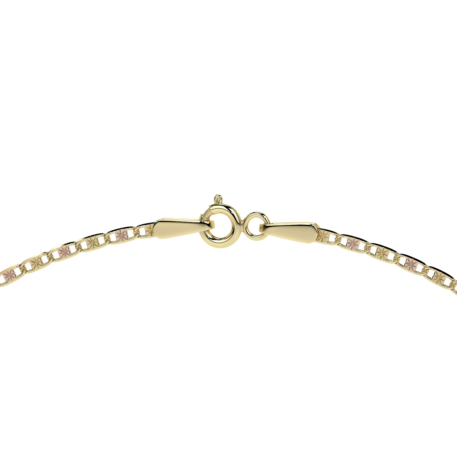 Cadena de Oro 10K Valentino 55cm | Collar de Oro Italiano 2.3mm con Broche de Argolla | Joyería Fina