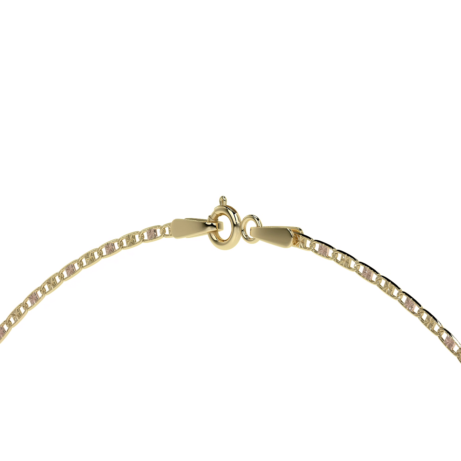 Cadena de Oro 10K Valentino 55cm | Collar de Oro Italiano 2.3mm con Broche de Argolla | Joyería Fina