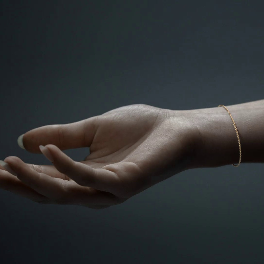 Pulsera de Oro de 14K para Mujer Estilo Torsal | Joyería Fina Italiana