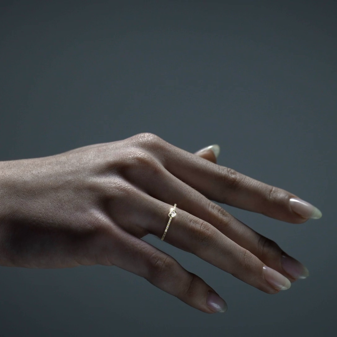 Anillo Con Diamantes De Oro De 14k De Corazón Para Mujer