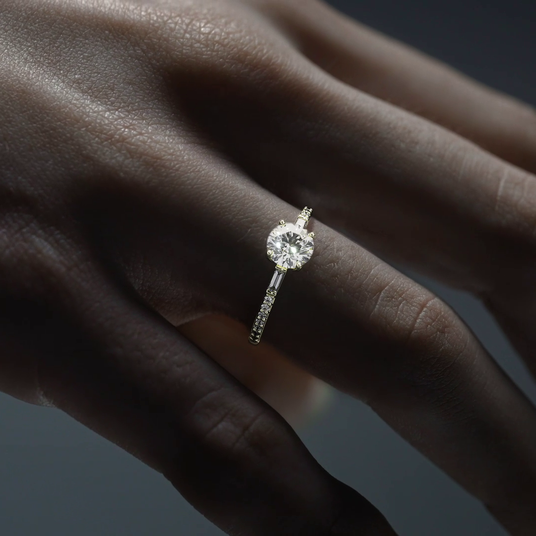 Anillo De Compromiso De Oro 10k Con Piedra Zirconia