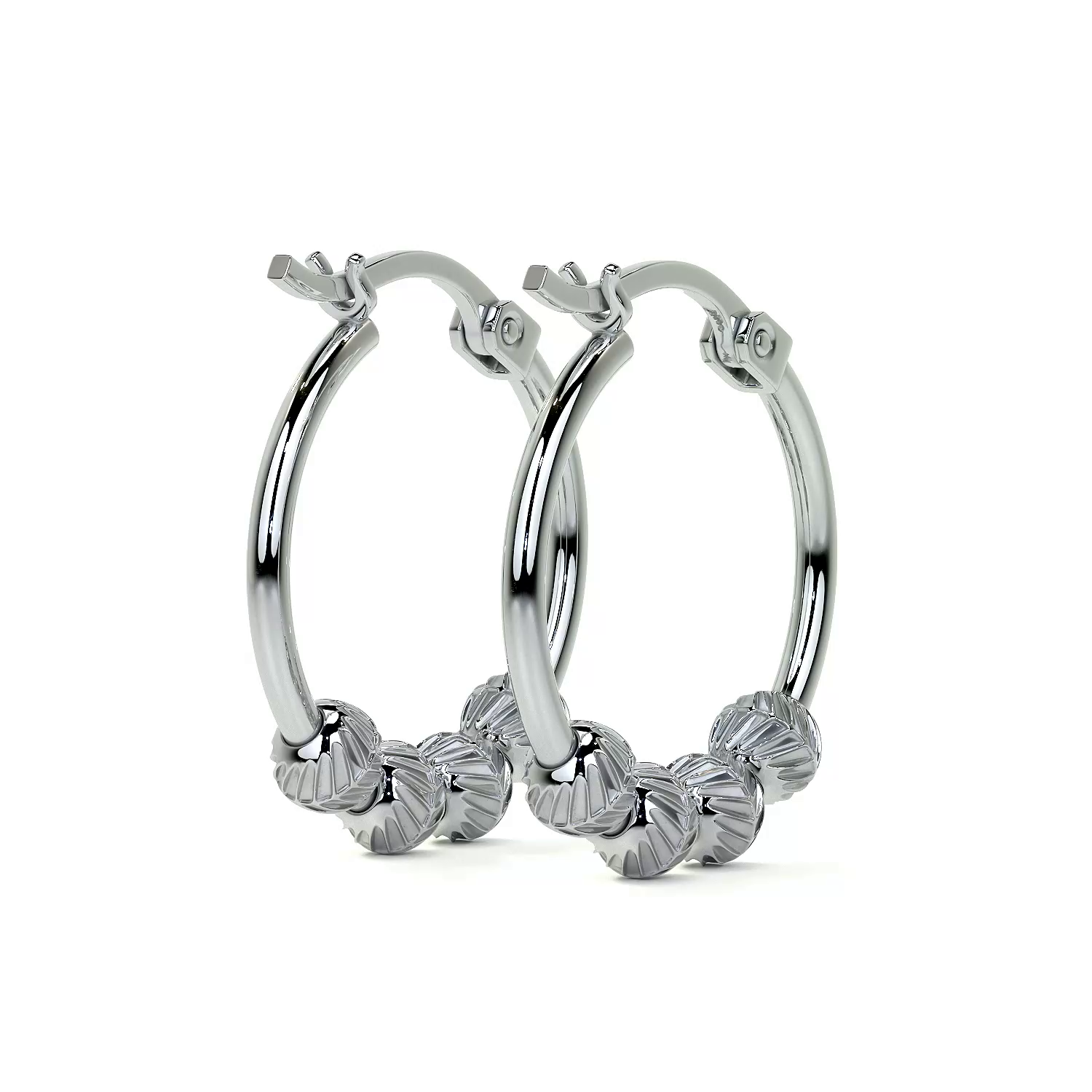 Arete De Plata Ley 925 Para Mujer Con Bola Diamantada