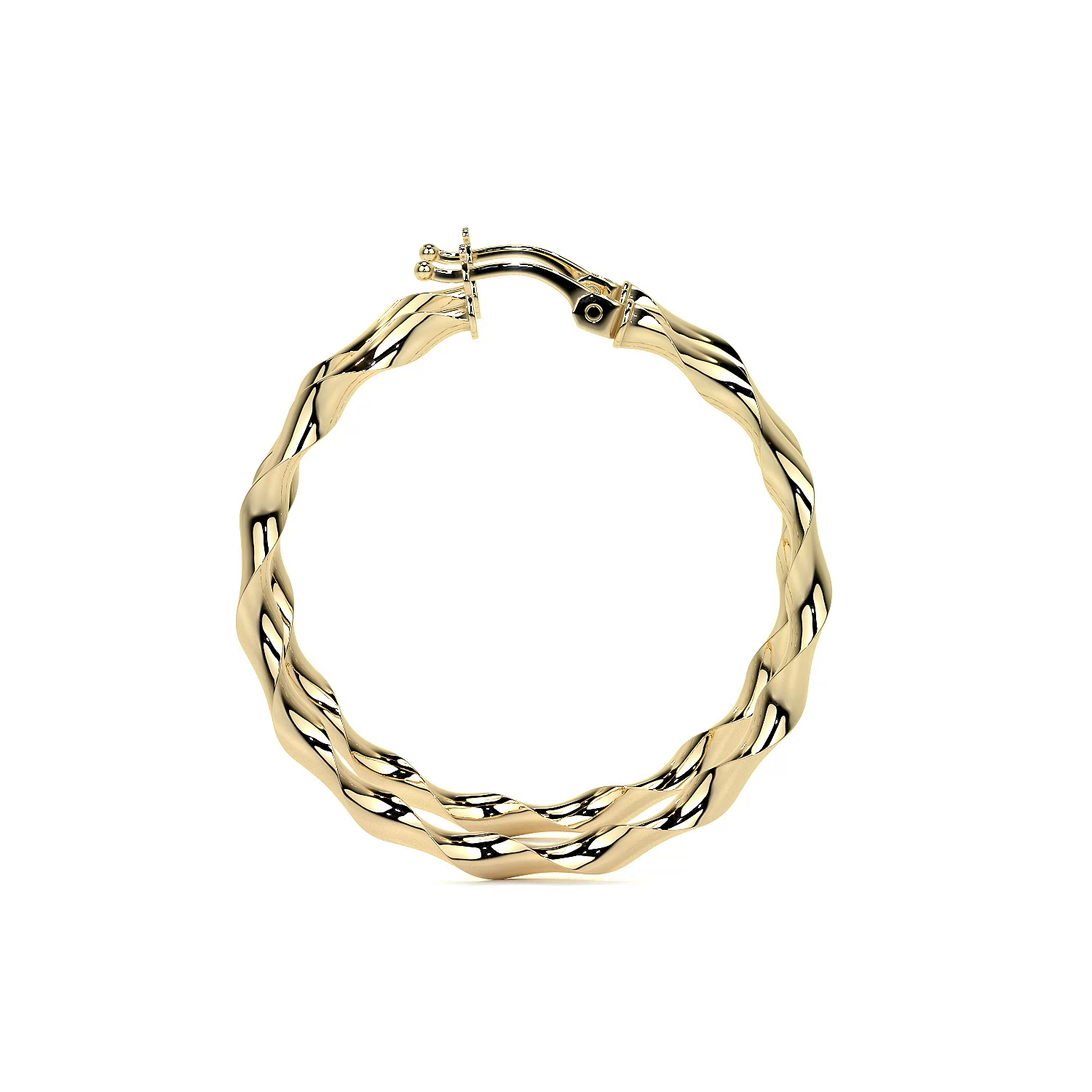 Arracada De Oro Italiana De 14k Torsida
