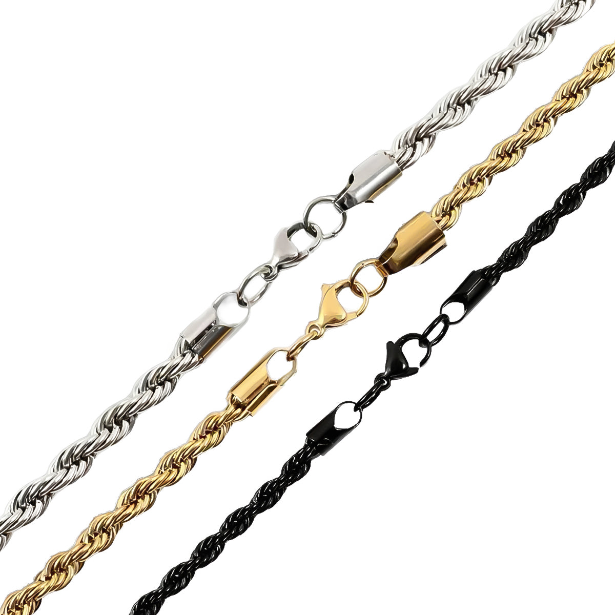 Torsal 925 Silver Chain 50cm Caliber 2.8 Mm, 4 Colors