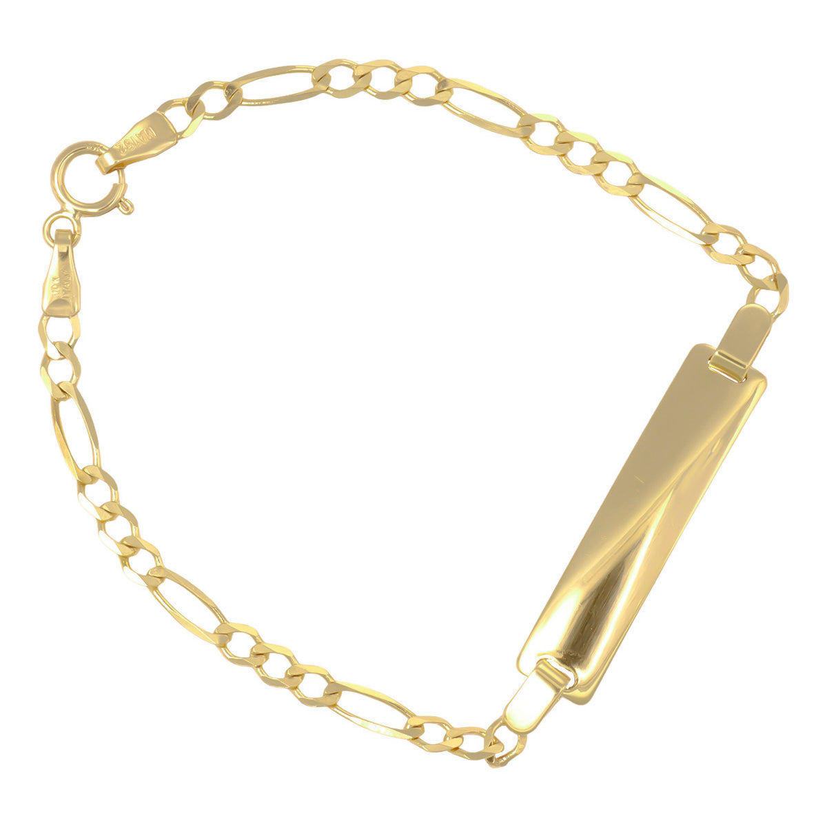 Esclava Italiana Figaro 3x1 De 10 Quilates 2.7mm, 14cm