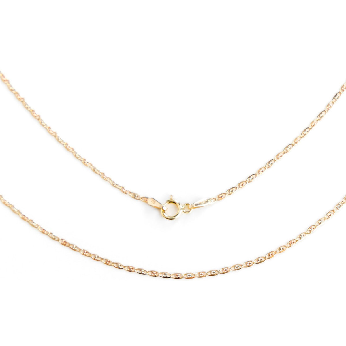 Italian 14k Gold Valentino Chain, Gauge 1.5 Mm, 40cm