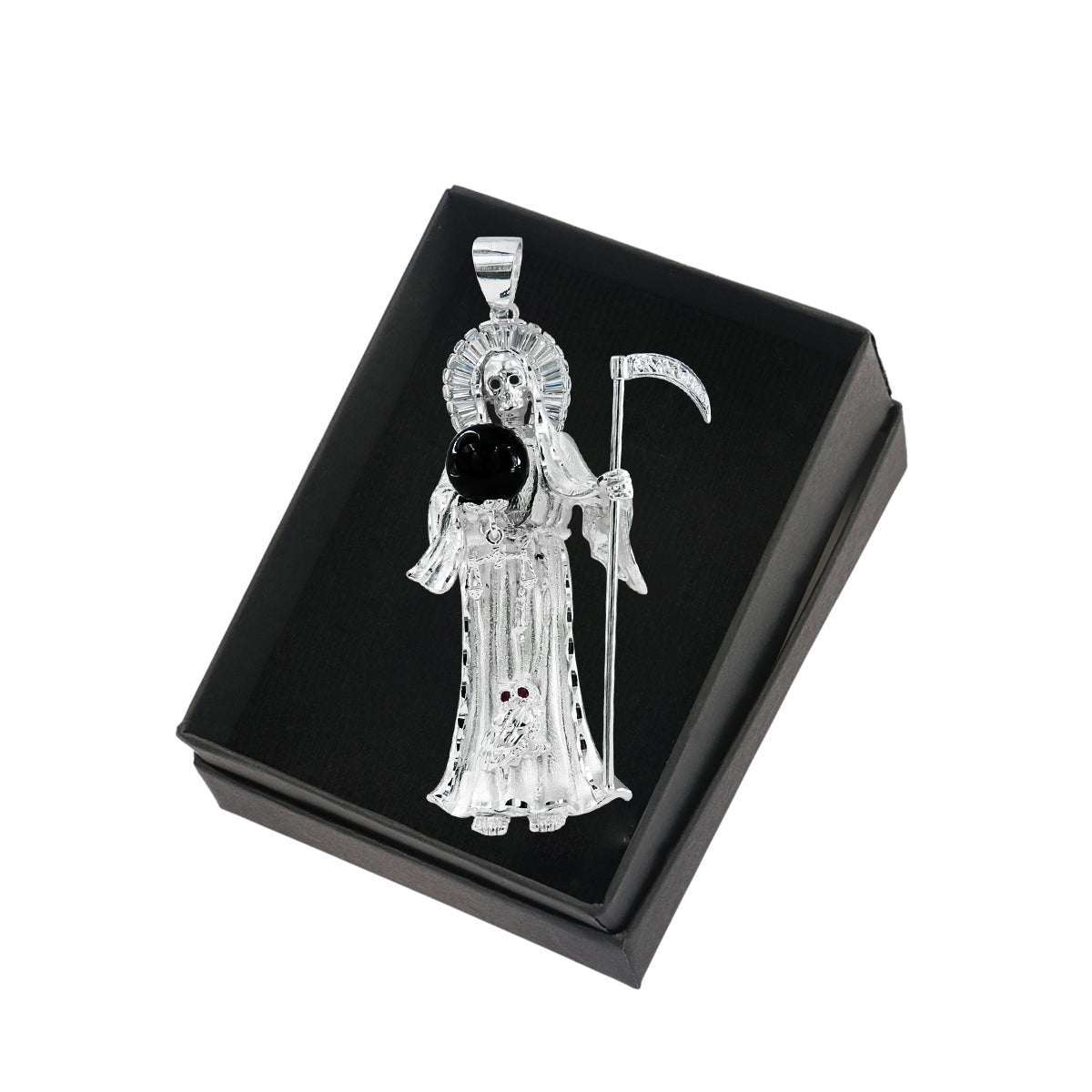 Dije De Santa Muerte De Plata 925 2.7cm