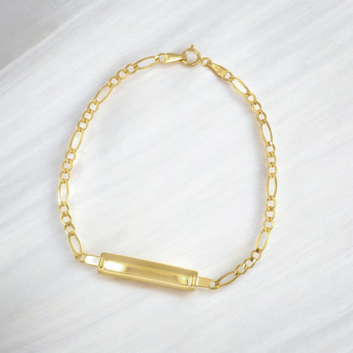 Esclava Italiana Figaro 3x1 De 10 Quilates 2.7mm, 18cm