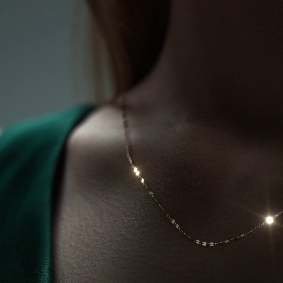 Cadena De Oro Italiano 10k, Estilo Grano De Café