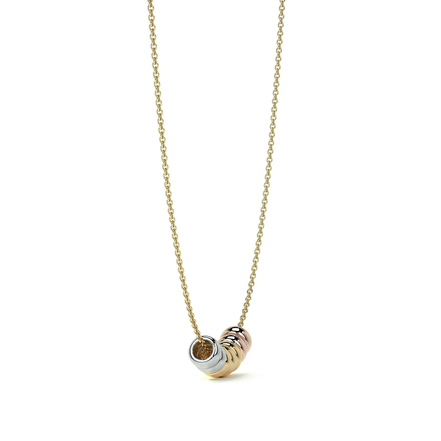 Cadena De Oro Mujer Italiana Gargantilla Semanario Aros Tricolor