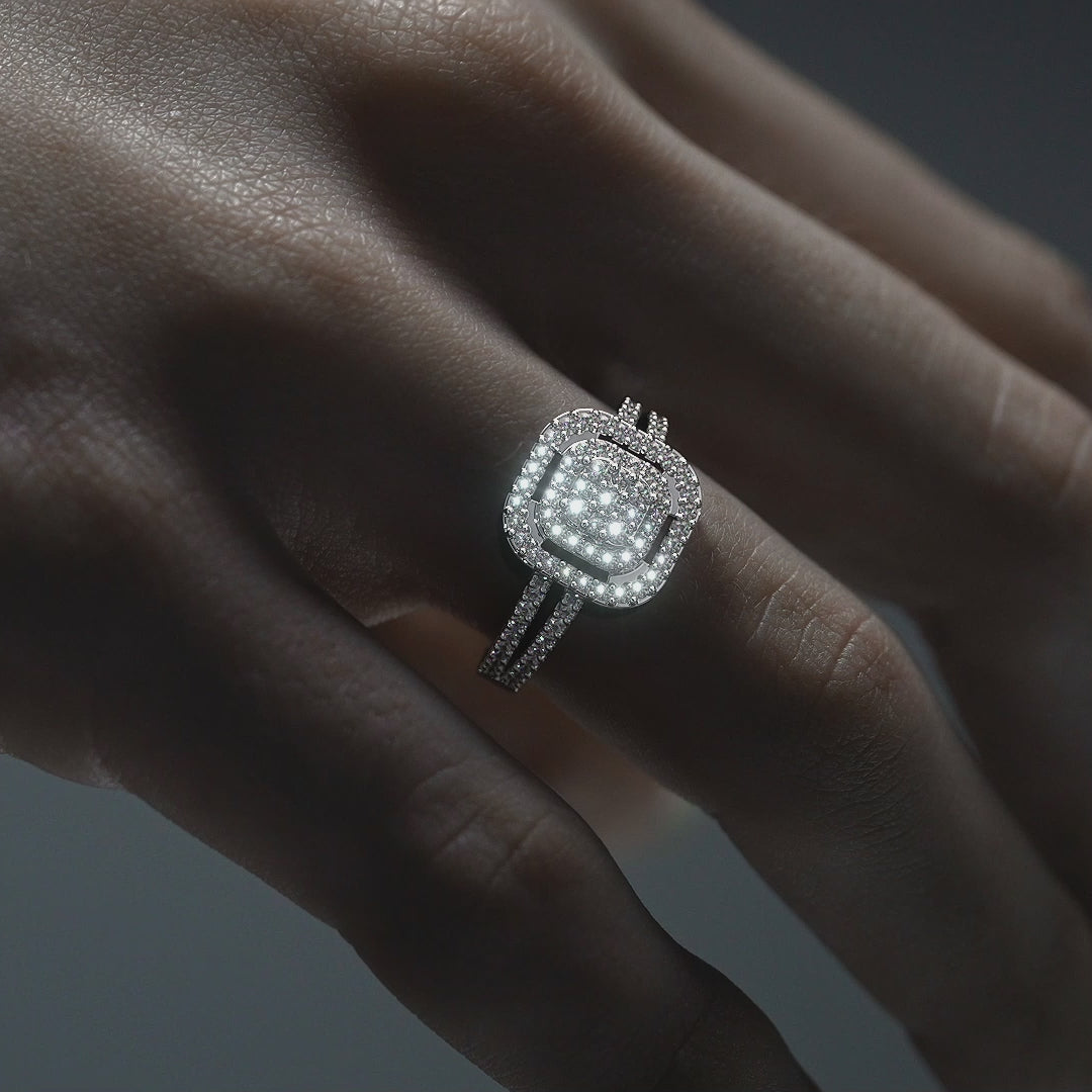 Anillo de Plata esterlina 925 con Zirconia para dama