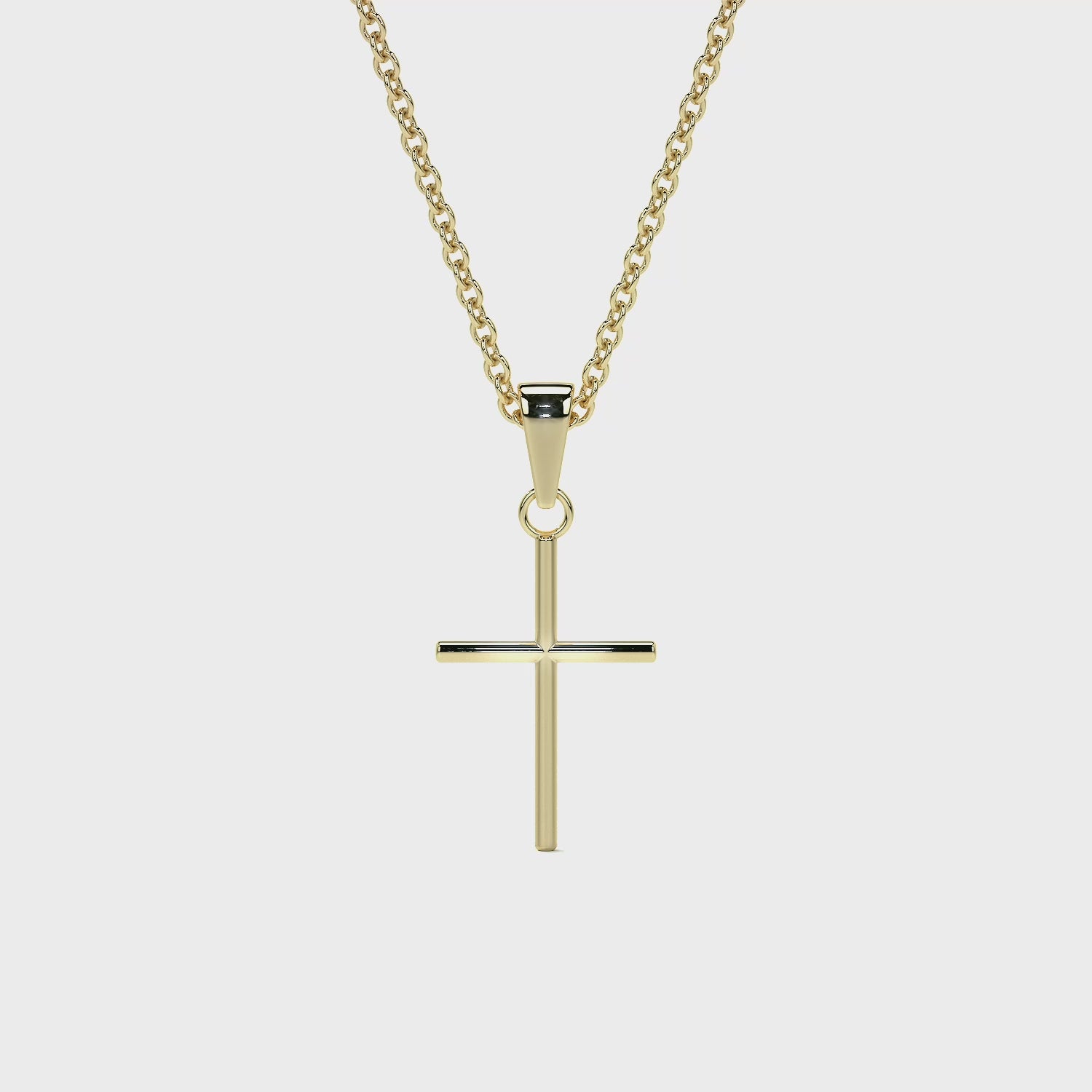 Dije Cruz de Oro 10 y 14 Quilates para Collar - Joyería Católica Ideal para Mujer, Hombre, Niña y Niño