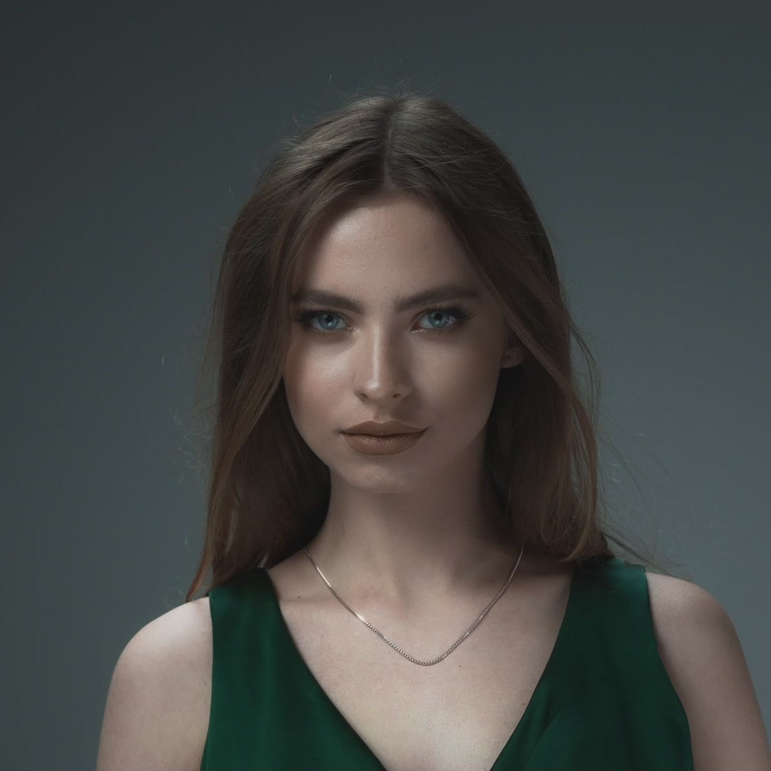 925 Silver Curb Style Chain 45 cm Gauge 3.2 mm