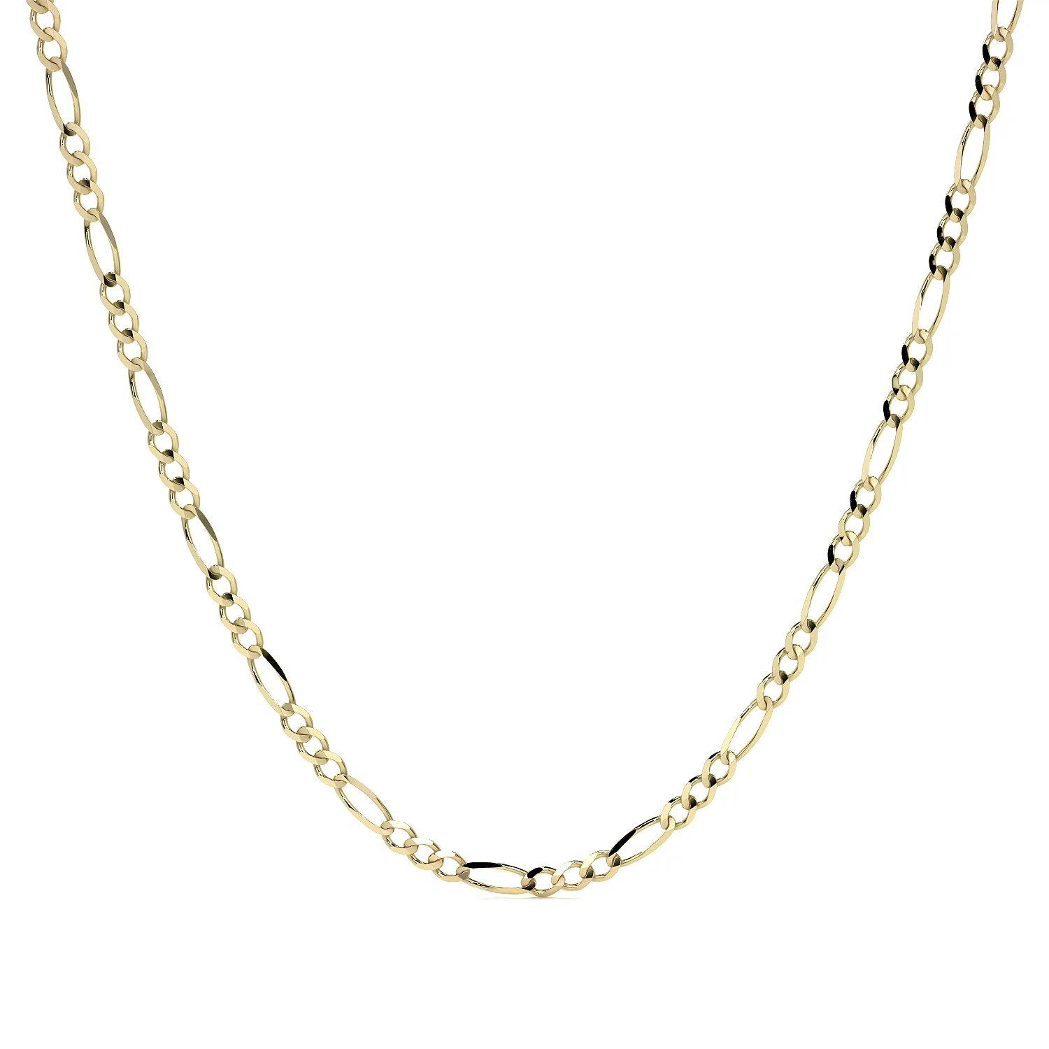 Cadena De Oro Hombre Italiana Figaro 14k Calibre 2.6 Mm