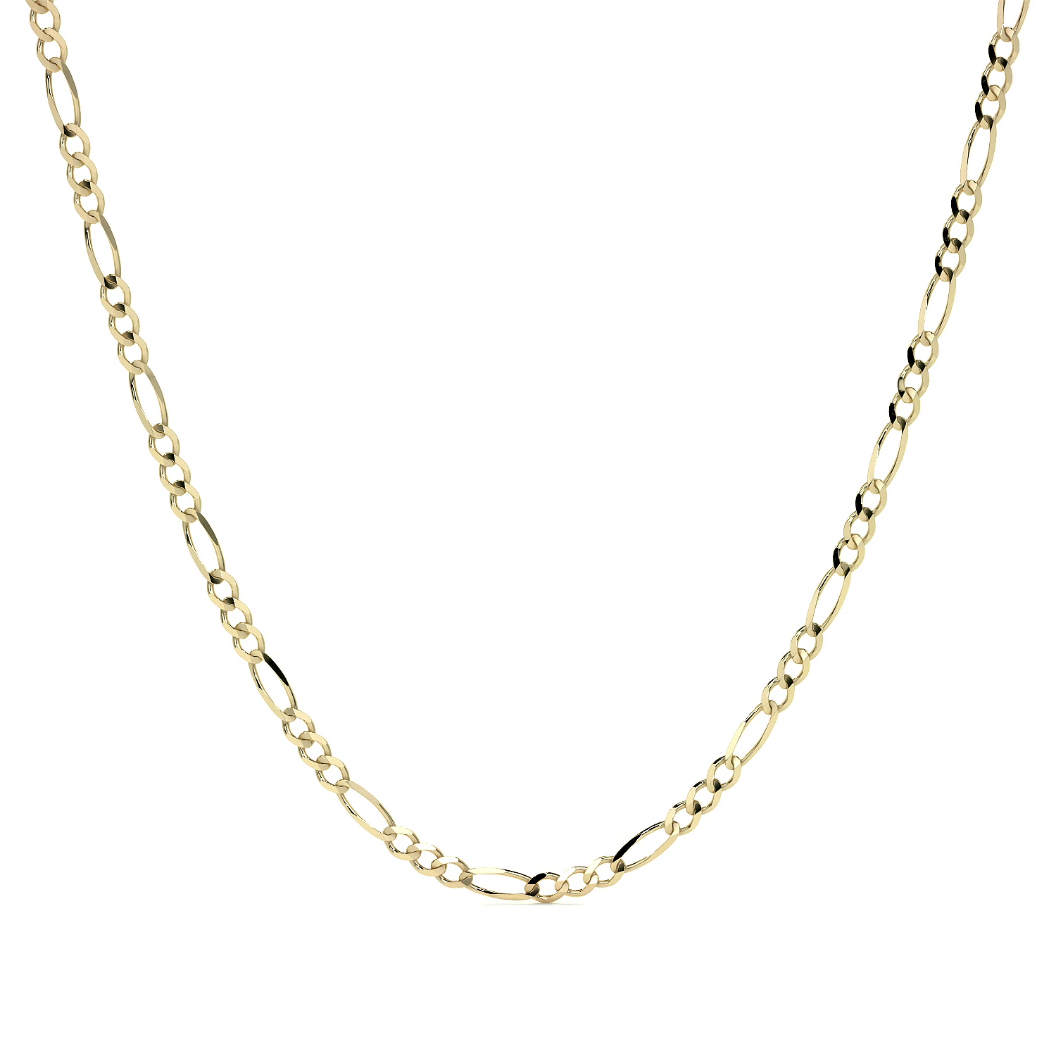 Cadena De Oro Hombre Italiana Figaro 14k Calibre 2.6 Mm