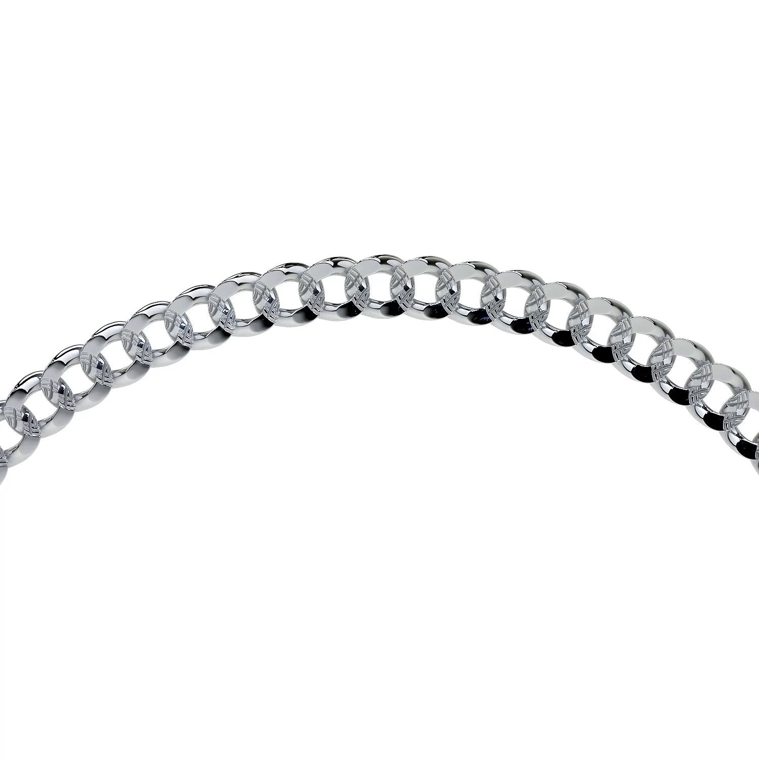 Pulsera De Plata 925 Barbarada 18cm Calibre 3.2mm Italiana